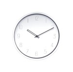 Relógio de Parede Plástico Elegant Round Branco