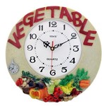 Relógio de Parede Quartz Cozinha Resina Vegetais Diversos