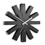 Relógio de Parede Ribbon Aço Inox 30,5 Cm Preto Umbra