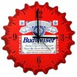 Relógio de Parede Tampinha de Cerveja Budweiser Império Decor 31094