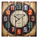 Relógio de Parede Union Hotel Paris Madeira 58x58cm