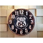 Relógio de Parede Vintage Route 66 Metal 40cm