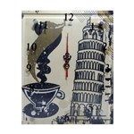 Relógio de Vidro Retangular Torre de Pisa - Coffee