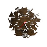 Relógio Decorativo de Parede - Bagunça na Cozinha - Tabaco - ME Criative