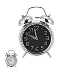 Relógio Despertador de Metal Silencioso com Campainha de Som Alto