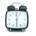 Relógio Despertador Herweg Quartz 2709 034 Quadrado Preto a Pilha