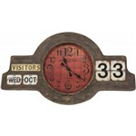 Relógio e Calendário Parede Metal Mostred Goods Br 60x109x7cm