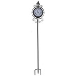 Relógio e Termômetro com Estaca Flor Liz Goodsbr 110x20x11cm