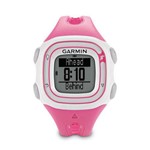 Relógio Esportivo Garmin Forerunner 10 com GPS, Monitor de Frequência Cardíaca Rosa e Branco