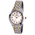 Relógio Feminino Champion Pulseira Prata e Dourado Ch22877b