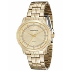 Relógio Feminino Dourado Mondaine com Strass 99066LPMVDE1