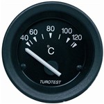 Relógio Indicador de Temperatura Turotest P/ Motor de Popa Barcos - Preto