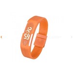 Relógio Led Digital Sport Bracelete Pulseira Silicone - Laranja