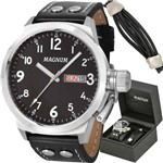Relógio Magnum Masculino Kit com Pulseira Ma32774c