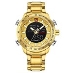 Relógio Masculino Dourado Digital Esportivo NAVIFORCE 9093