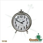Relógio Mesa Metal Prata New York Grande Goodsbr 55x47x14cm