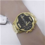 Relógio Orient Dual Time Caixa Redonda Digital Metal Dourada Pulseira Metal Dourada MGSST001 P1KX