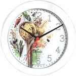 Relógio Parede 21cm Silencioso Branco Cozinha Herweg 660063S