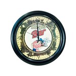 Relógio Parede Analogico Redondo Plástico Burguer Bar 29,5cm