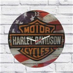 Relógio Parede Sala Decorativo Harley Davidson Pulso 30x30x2cm