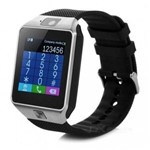 Relogio Smartwatch Dz09 Android Celular Chip Bluetooth + Mini Fone de Ouvido Bluetooth S530 - Prata
