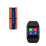 Relógio Smartwatch Sw1 Bluetooth + Caixa de Som Portátil Pulse Speaker Sp246 Waterproof Bluetooth 15w Laranja