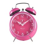 Relógio Vintage Despertador Pink Retro a Corda Herweg 2383