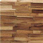 Revestimento de Madeira Wood Line Rústico Filete Lascado 30cmx30cm Teca