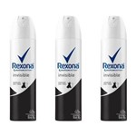 Rexona Invisible Desodorante Aerosol Feminino 90g (kit C/03)