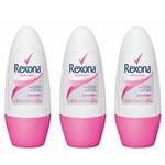 Rexona Powder Desodorante Rollon Feminino 50ml (kit C/03)