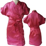 Robe Cetim Infantil Roupão Feminino Cor Rosa Pink Ref 404