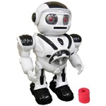 Robô Brinquedo Educativo Criança Preto Lança Disco
