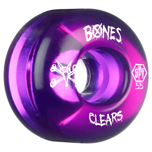 Roda Bones Wheels Clear Roxo Cristal 55mm Un