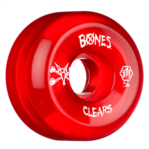 Roda Bones Wheels Clear Vermelho Cristal 56mm Un