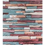 Rolo Adesivo Papel de Parede com LAMINAÇÃO - Pedra Canjiquinha Colorida - 0,60m X 2,80m
