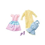 Roupa Barbie Conjunto Floral e Vestido Xadrez - Mattel