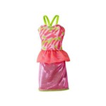 Roupa Barbie Fab Look Fashion Rosa Estampado Cfx65 - Mattel