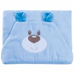 Roupão Saída de Banho Estampado e Bordado Urso Azul - Baby Joy