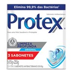 Sabonete Protex Limpeza Profunda Original 85g com 3 Unidades