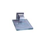 Saboneteira de Aço Inox Polido com Vidro Incolor Linha Premium Pr4021- Ducon Metais