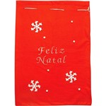 Saco de Feltro para Presentes Feliz Natal 78x56 Cm - Natalia Christmas