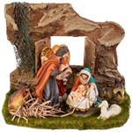 Sagrada Família com Estábulo, 15cm - Santini Christmas