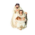 Sagrada Família de Resina Branco - 7 X 10 Cm