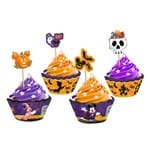 Saia Cupcake C/ Enfeite Halloween Disney Saia para Cupcake com Enfeite Halloween Disney - 12 Unidades
