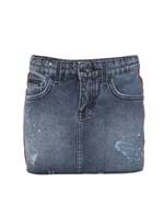 Saia Jeans Infantil Calvin Klein Jeans 5 Pockets Azul Médio - 2
