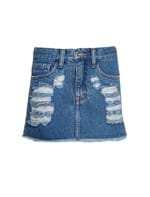 Saia Jeans Infantil Calvin Klein Jeans Five Pockets Azul Médio - 6
