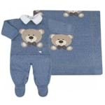 Saída de Maternidade Macacão Ursos - Jeans - Petit Mouton-RN