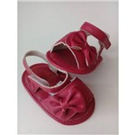 Sandália de Bebê Infantil Tamanho 14 Vermelha com Laço Delicada