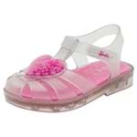 Sandália Infantil Baby Barbie Rosa/glitter Grendene Kids - 21875 12 Pares