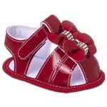 Sandália para Bebê Laço & Strass Vermelha - Keto Baby